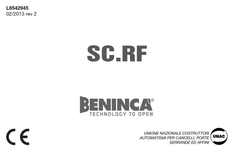 Beninca SC.RF Manuel utilisateur