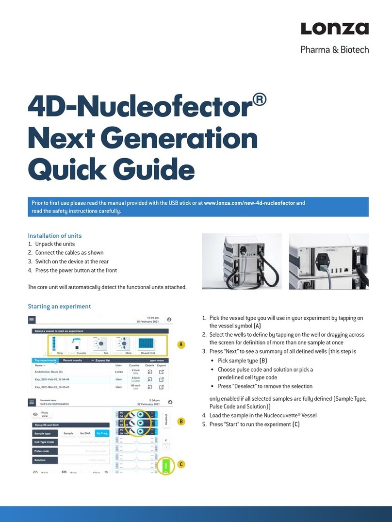 Lonza 4D-Nucleofector Manuel utilisateur