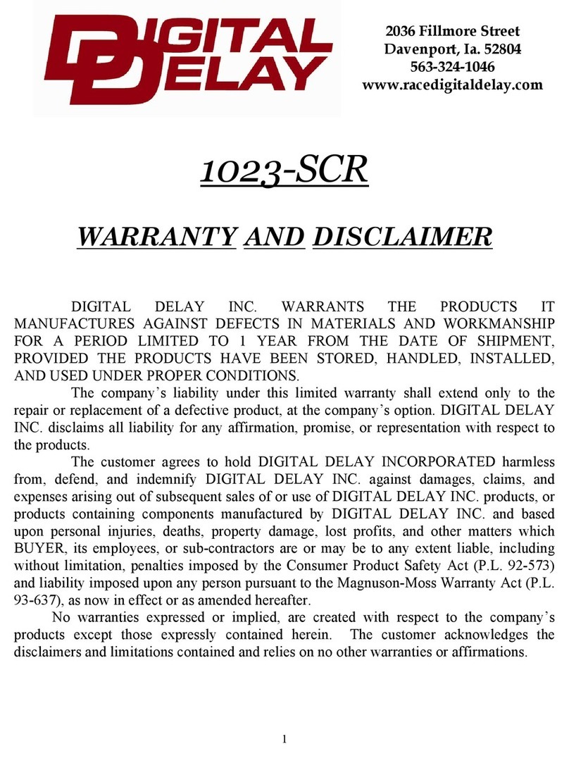 DIGITAL DELAY 1023-SCR Manuel utilisateur