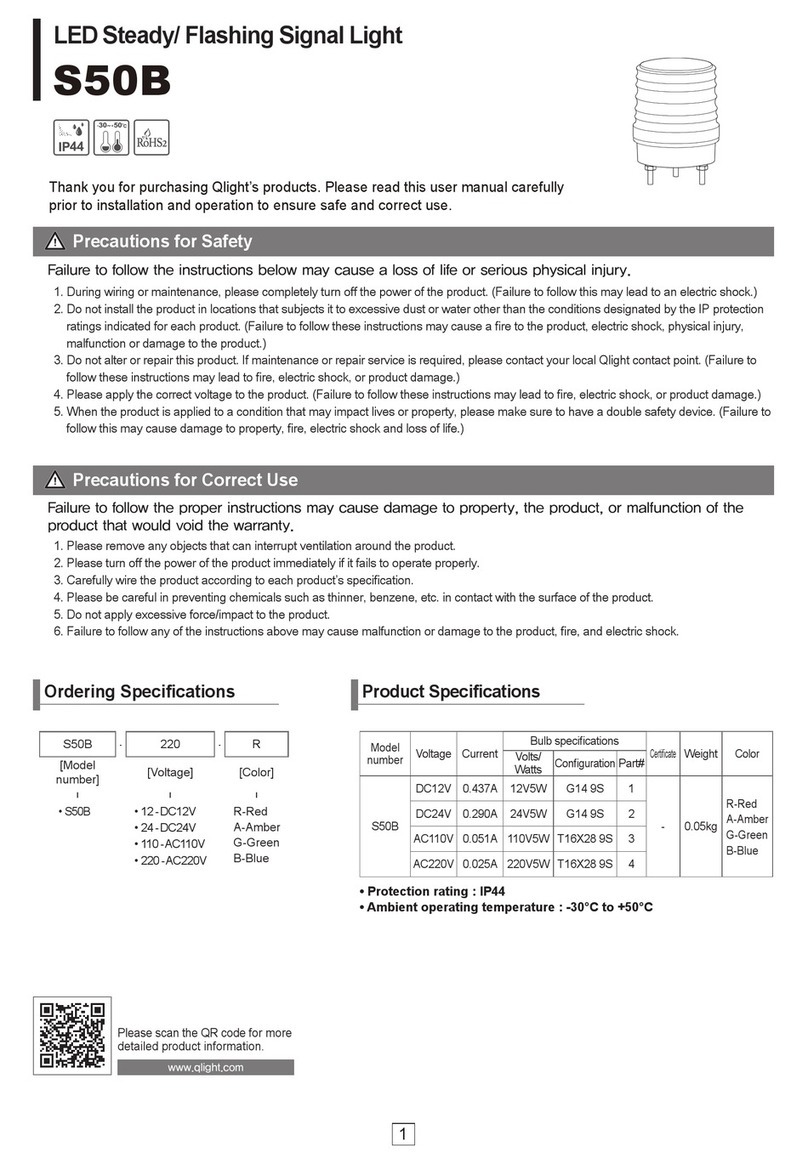 Qlight S50B Manuel utilisateur