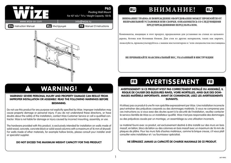 Wize P65 Manuel utilisateur