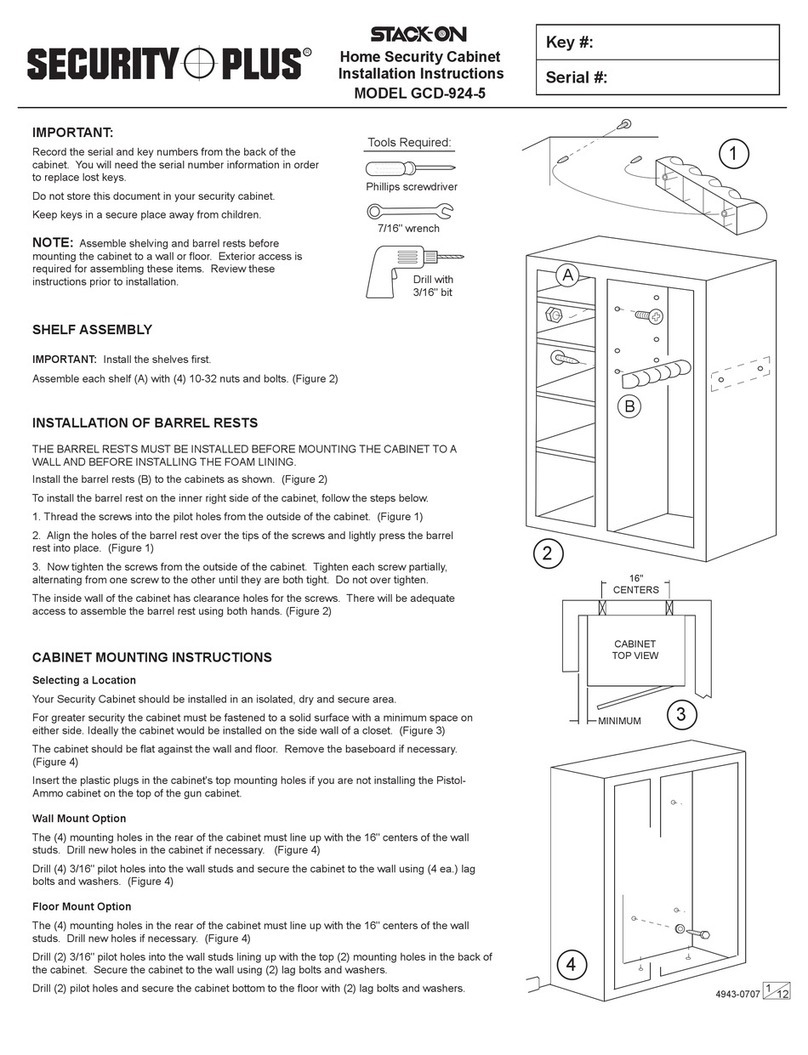Security + Stack-On GCD-924-5 Manuel utilisateur Security + Stack-On GCD-924-5 Manuel utilisateur