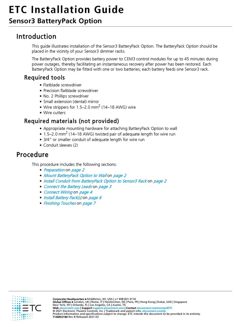 ETC Sensor 3 Manuel utilisateur