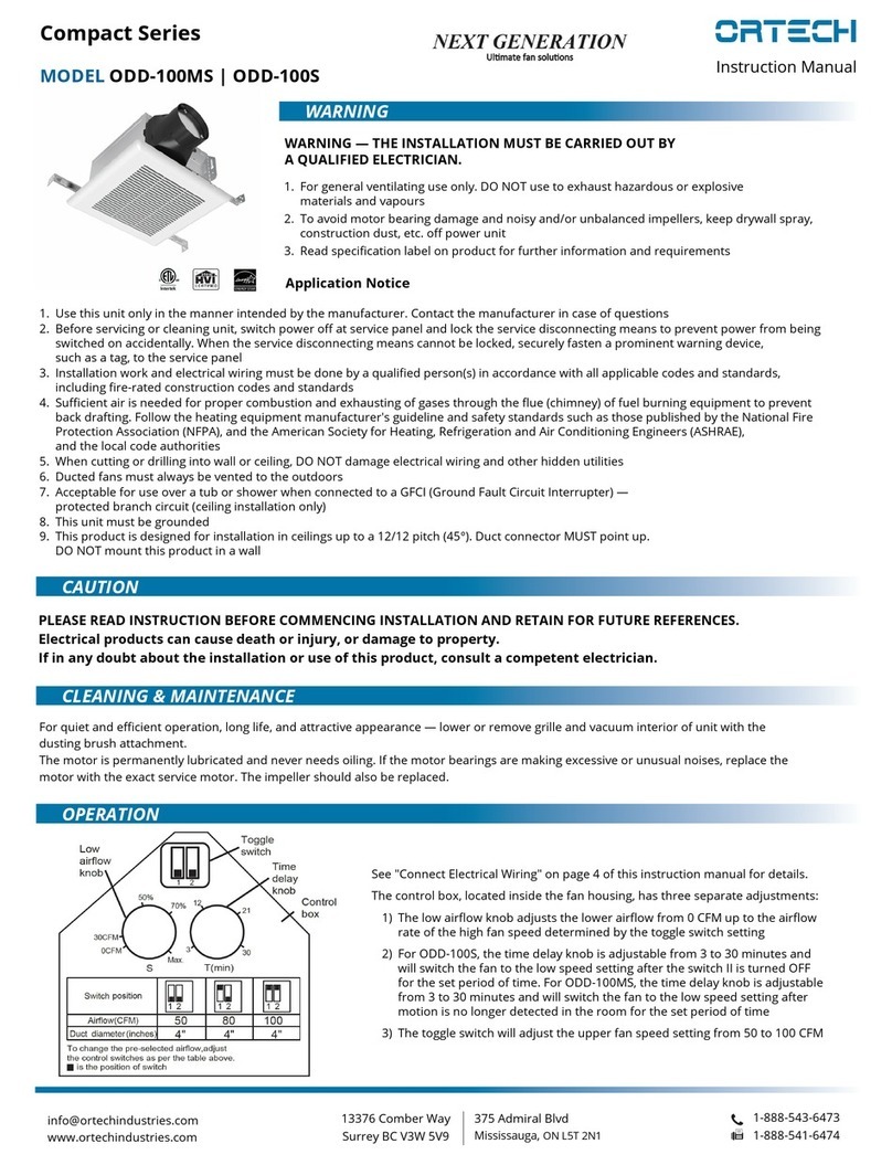 Ortech Compact Series Manuel utilisateur