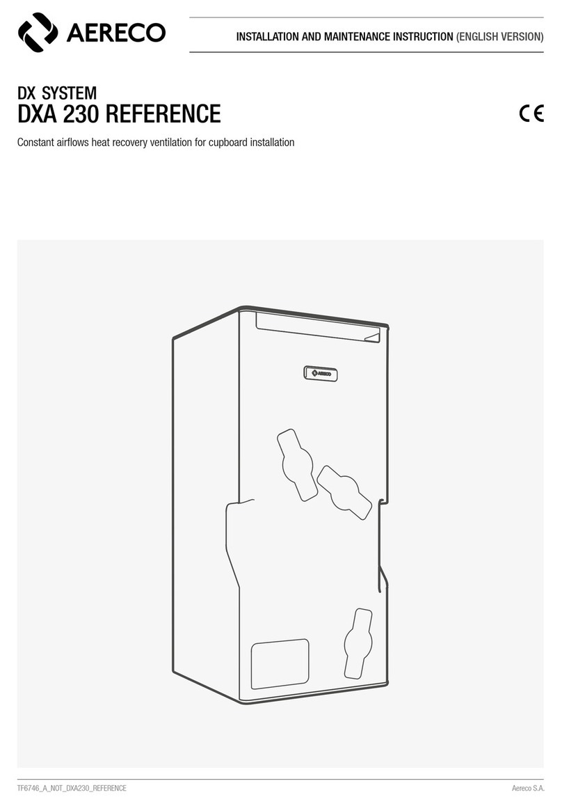 Aereco DXA 230 REFERENCE Caractéristiques techniques