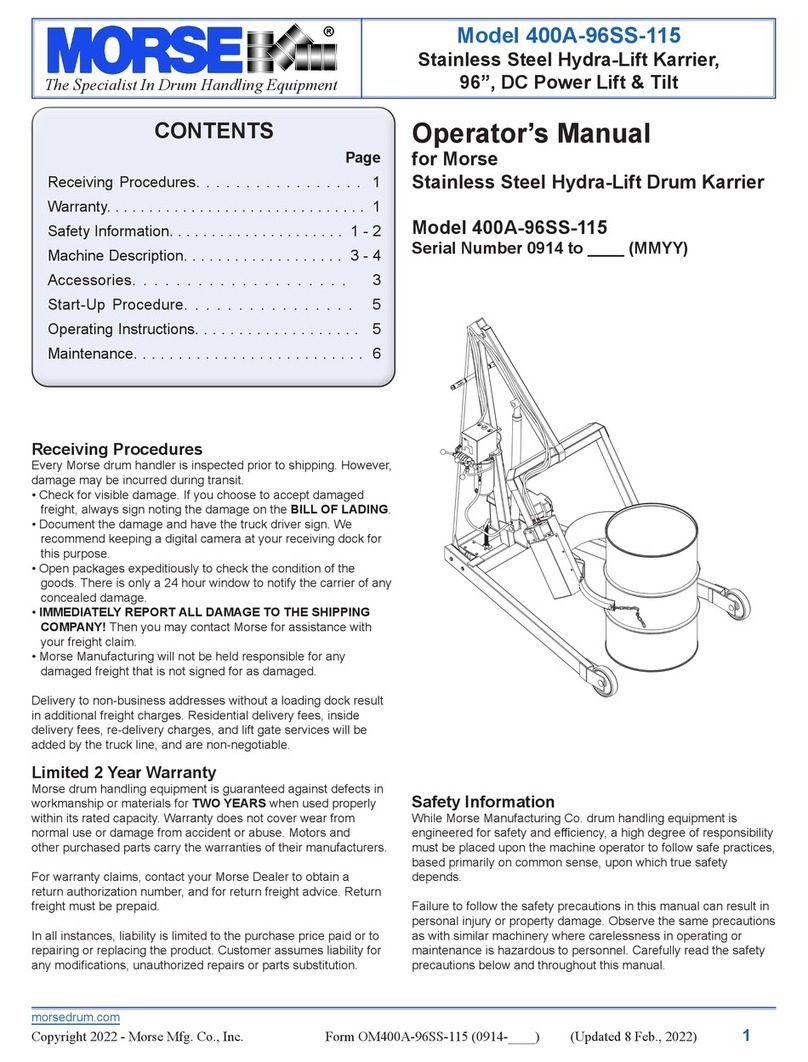 morse 400A-96SS-115 Manuel utilisateur