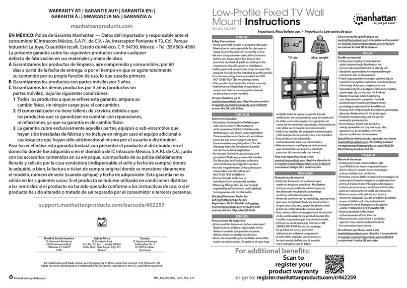 Manhattan 462259 Manuel utilisateur