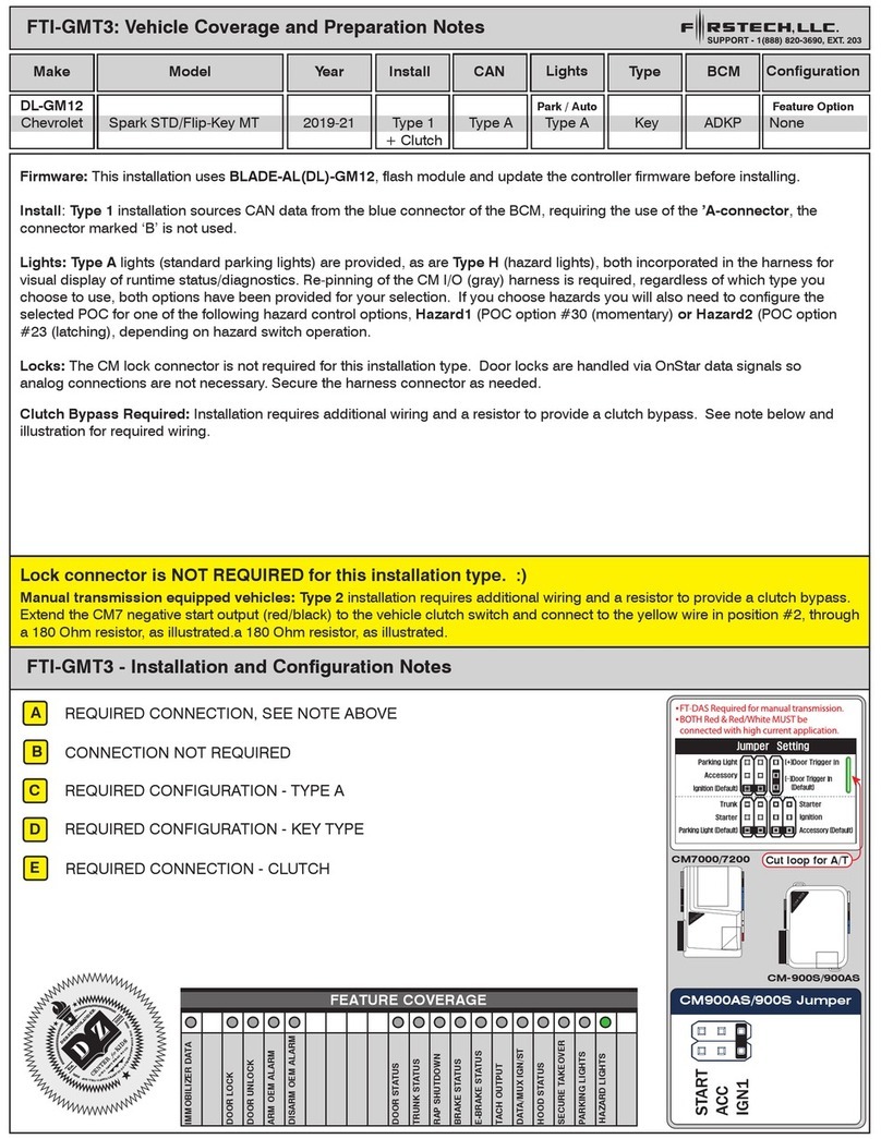 Firstech FTI-GMT3 Manuel utilisateur