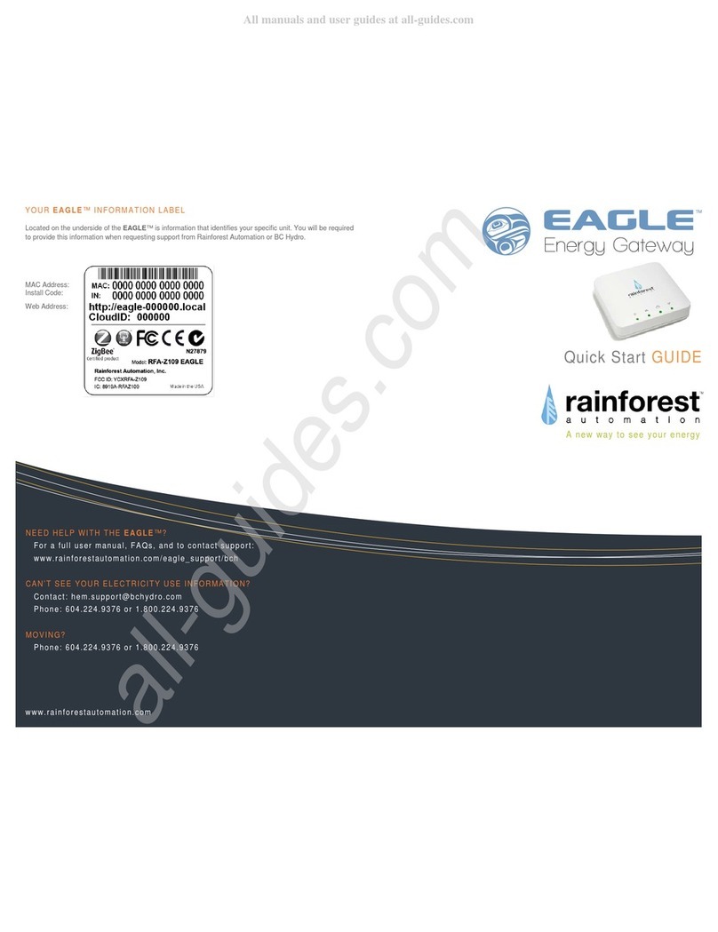 Rainforest Automation RFA-Z109 EAGLE Manuel utilisateur