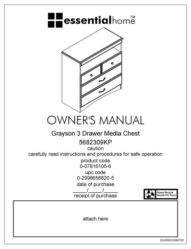 Dorel AMERIWOOD INDUCTRIES essential home Grayson... Manuel utilisateur