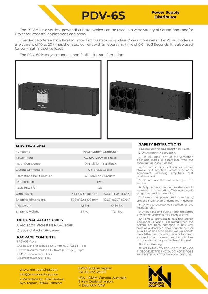 Mounting Solutions PDV-6S Manuel utilisateur