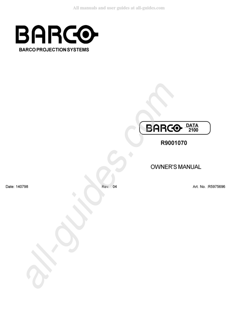 Barco BARCODATA 2100 Manuel utilisateur