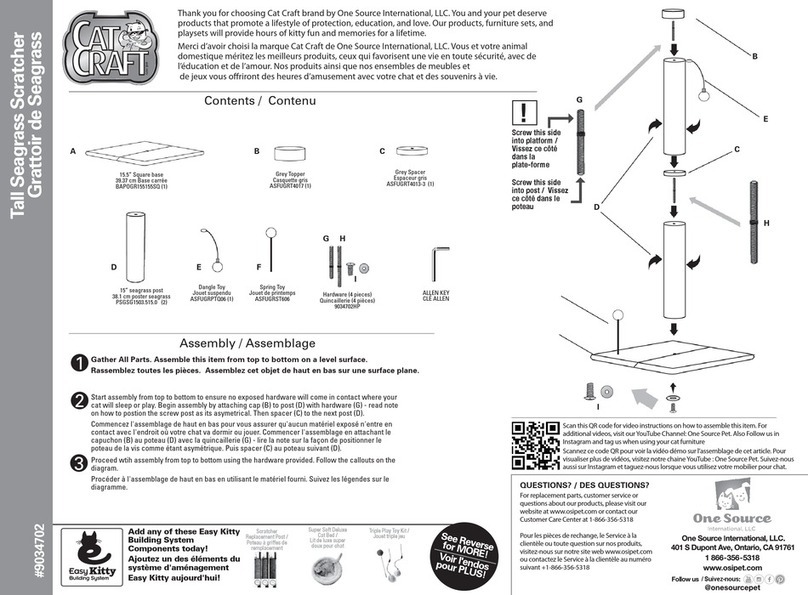One Source Cat Craft 32 Manuel utilisateur