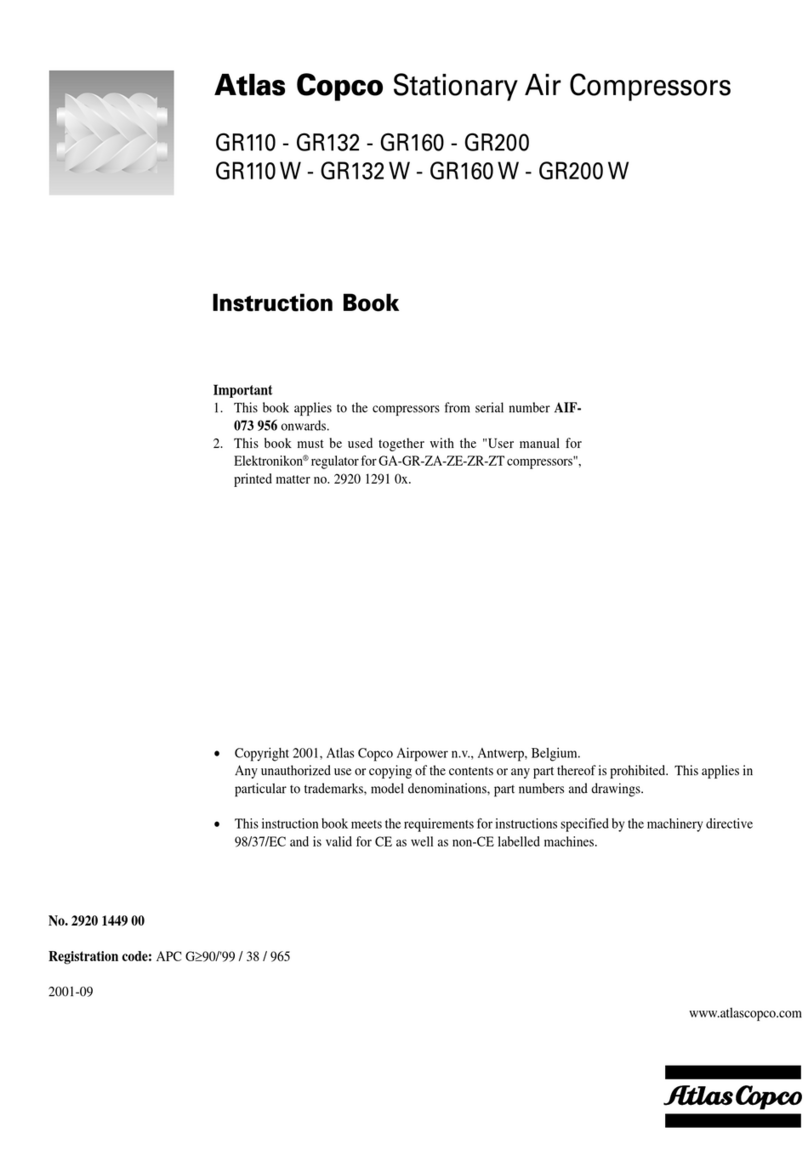 Atlas Copco GR110 Manuel utilisateur Atlas Copco GR110 Manuel utilisateur