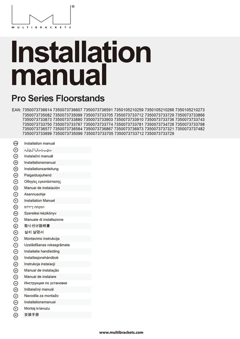 Multibrackets Pro Series Manuel utilisateur Multibrackets Pro Series Manuel utilisateur