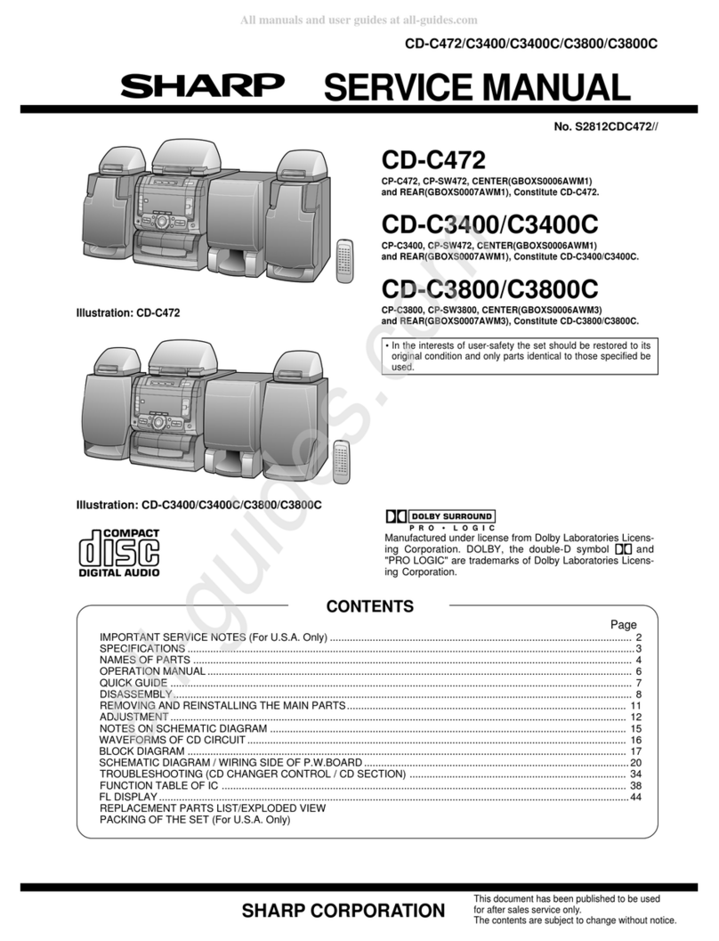 Sharp CD-C472 Manuel utilisateur