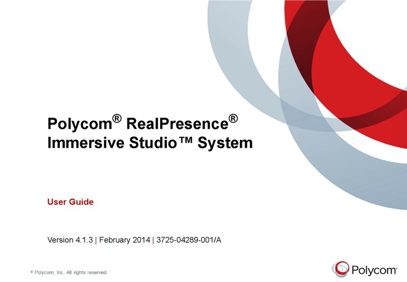 Polycom RealPresence Immersive Studio Manuel utilisateur Polycom RealPresence Immersive Studio Manuel utilisateur