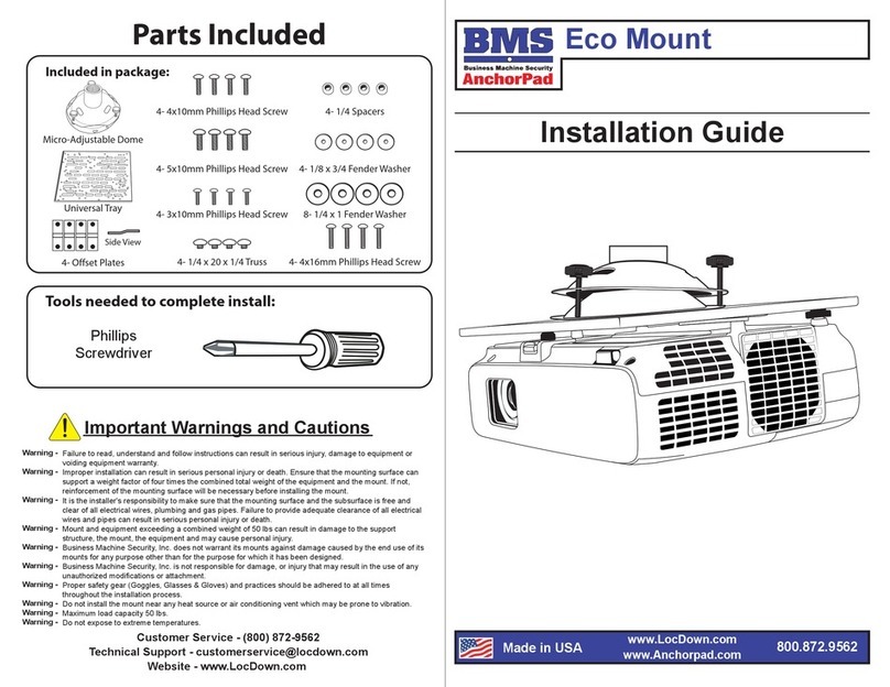 BMS Eco Mount Manuel utilisateur BMS Eco Mount Manuel utilisateur