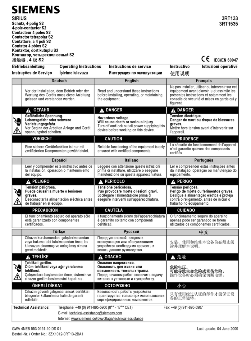Siemens SIRIUS 3RT133 Manuel utilisateur