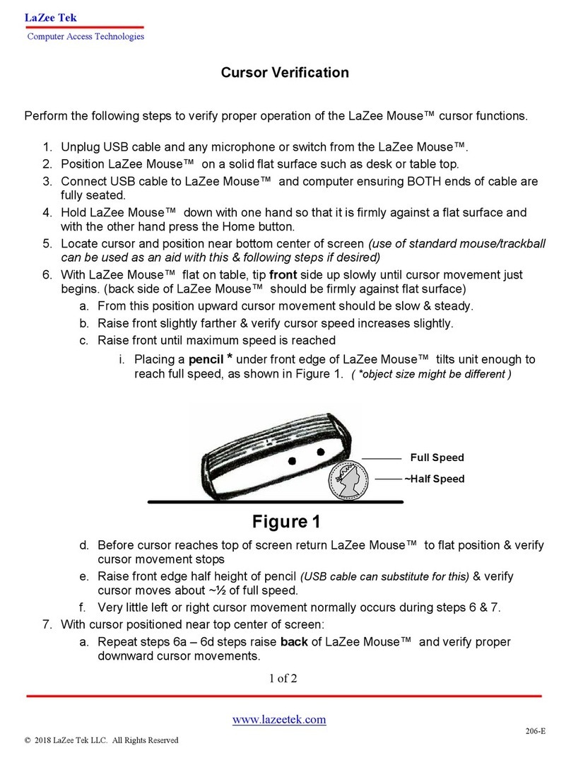 LaZee Tek Mouse Cursor Manuel utilisateur