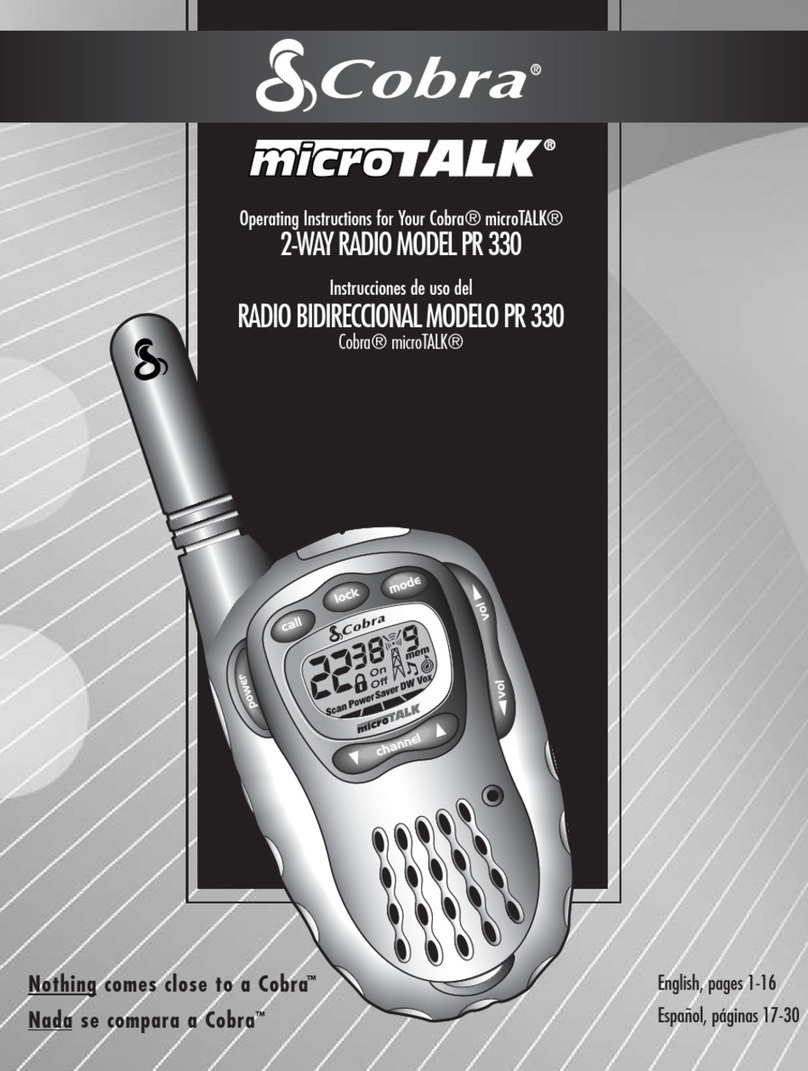 Cobra microTALK PR330C Manuel utilisateur
