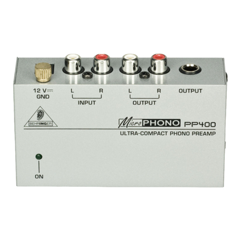 Behringer MicroPHONO PP400 Manuel utilisateur