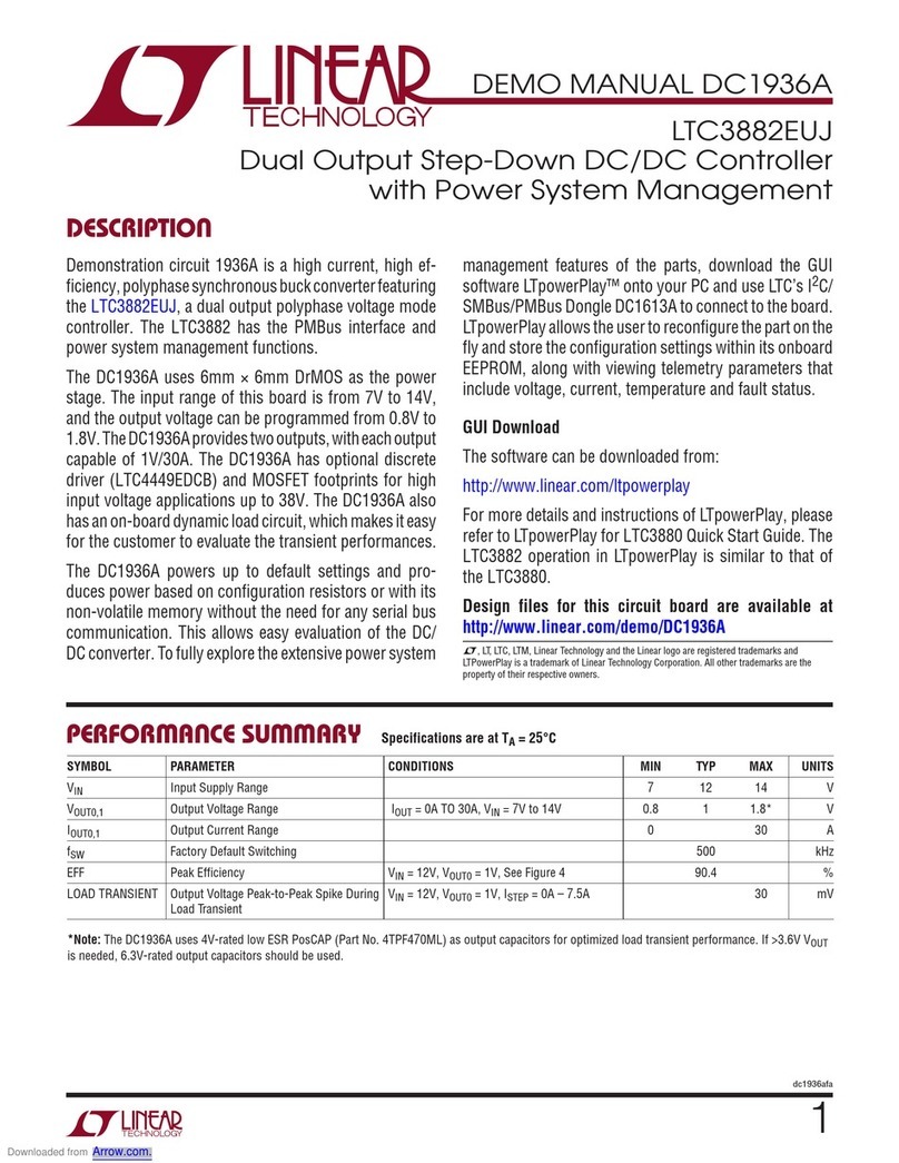Linear Technology DC1936A Guide de configuration rapide Linear Technology DC1936A Guide de configuration rapide