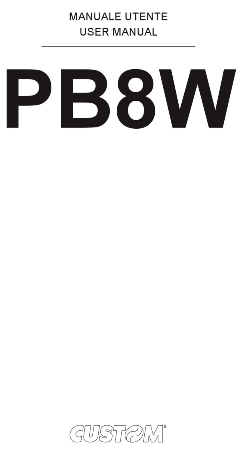 Custom Audio Electronics PB8W Manuel utilisateur Custom Audio Electronics PB8W Manuel utilisateur