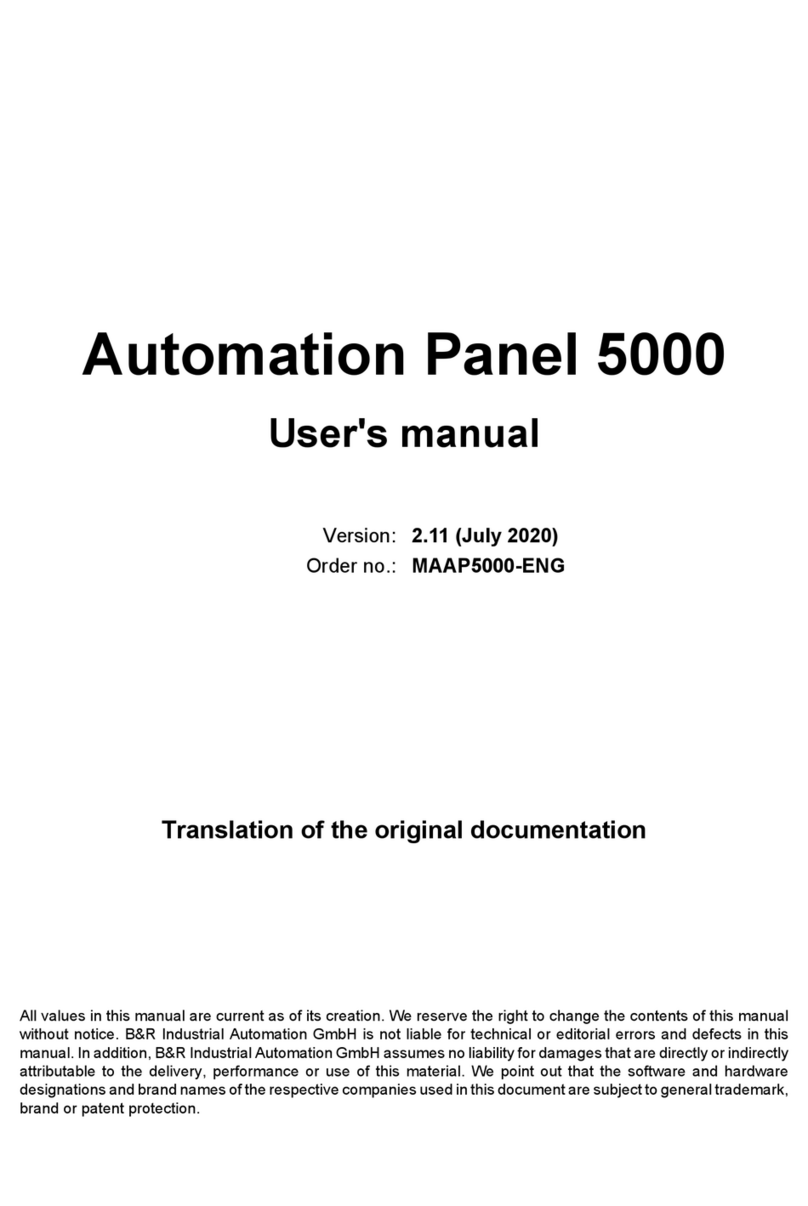 B&R Automation Panel 5000 Manuel utilisateur