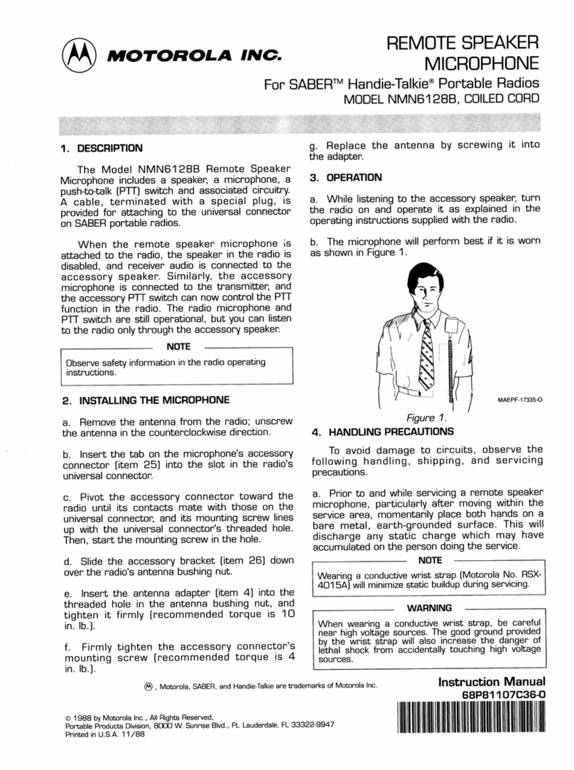 Motorola NMN6128B Manuel utilisateur
