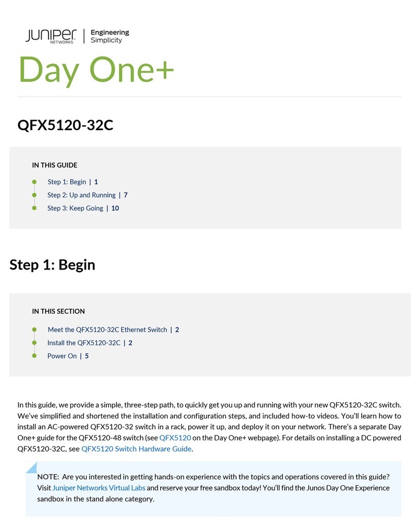 Juniper Day One+ Instructions d'installation