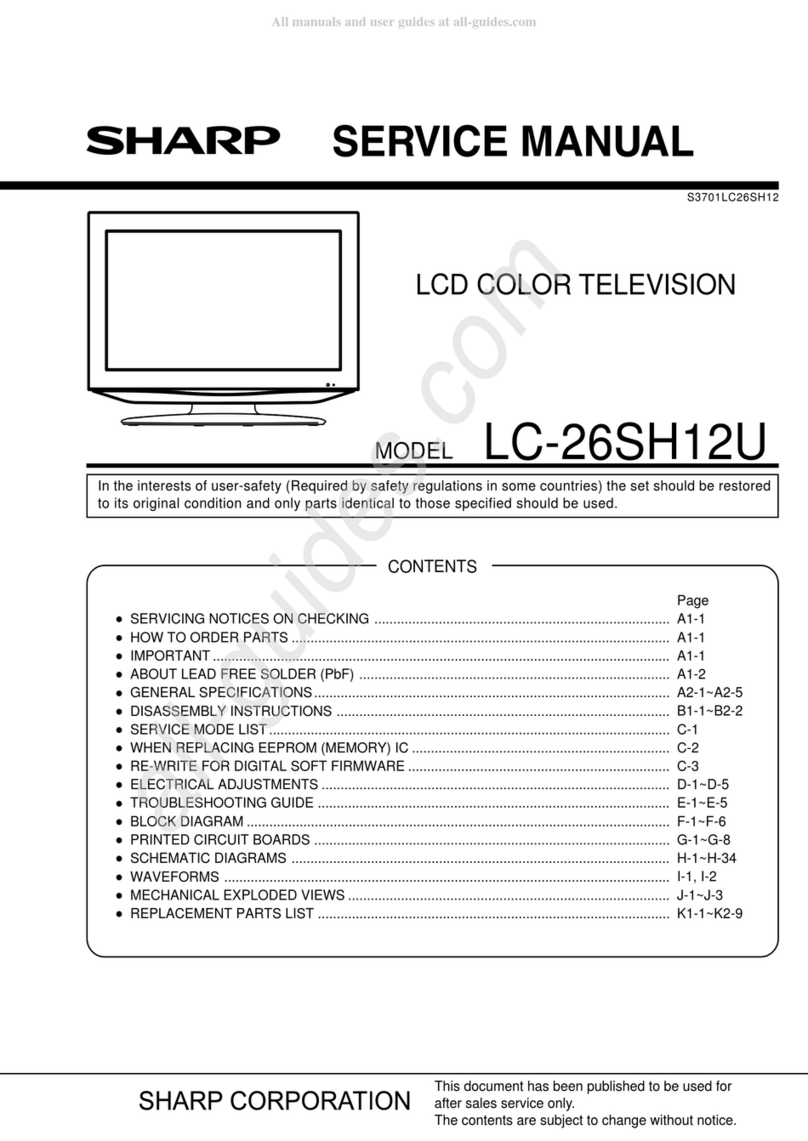 Sharp LC-26SH12U - 26" LCD HDTV Manuel utilisateur
