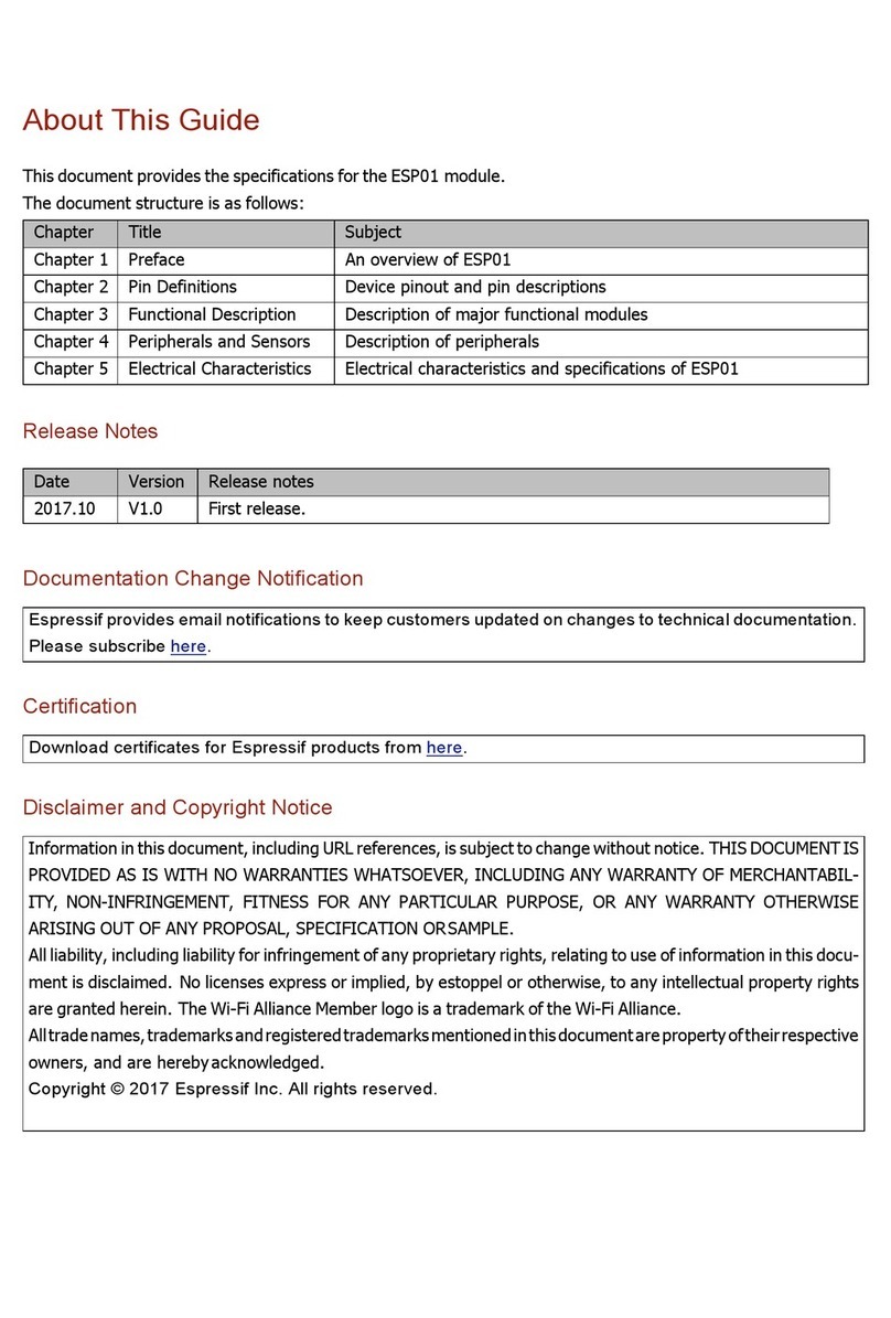 Espressif ESP01 Manuel utilisateur