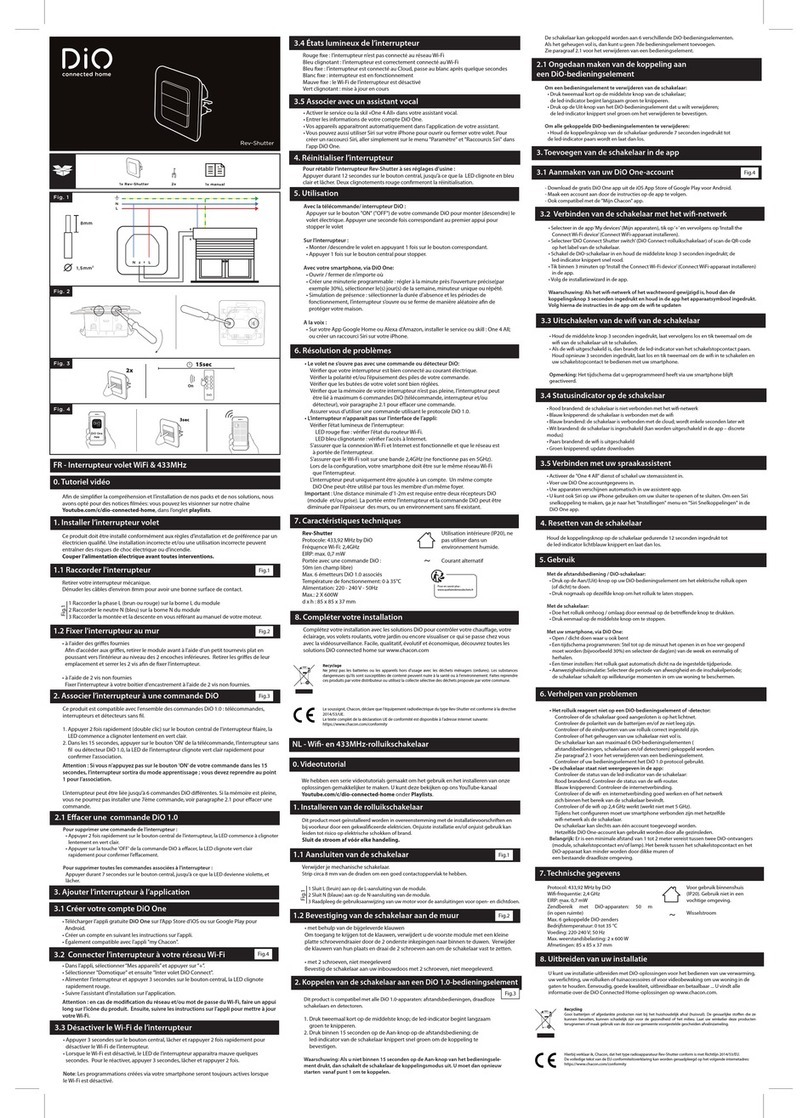 Chacon DIO Rev-Shutter Manuel utilisateur