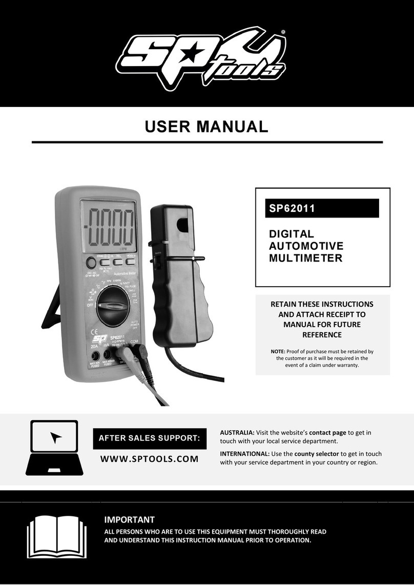 SP tools SP62011 Manuel utilisateur