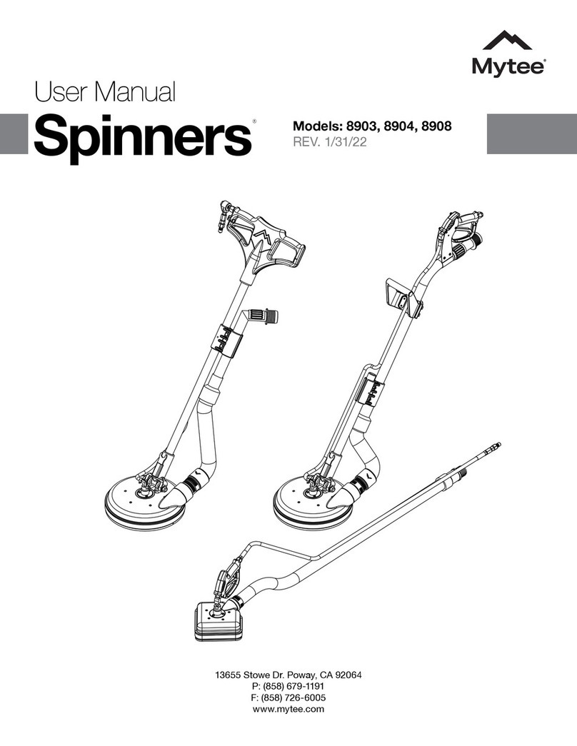 Mytee Spinners 8903 Manuel utilisateur