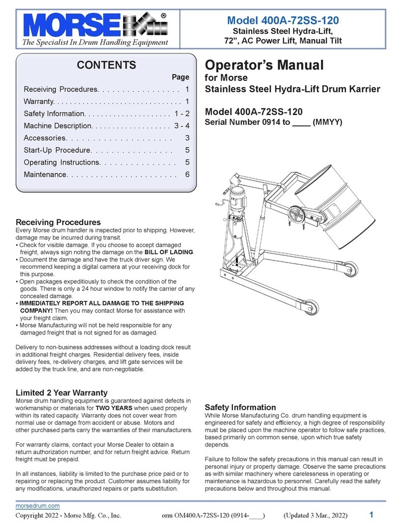 morse 400A-72SS-120 Manuel utilisateur