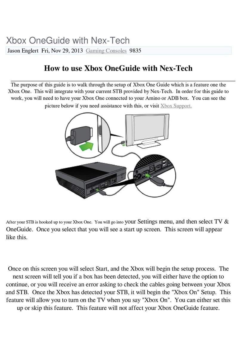 XBOX OneGuide Manuel utilisateur
