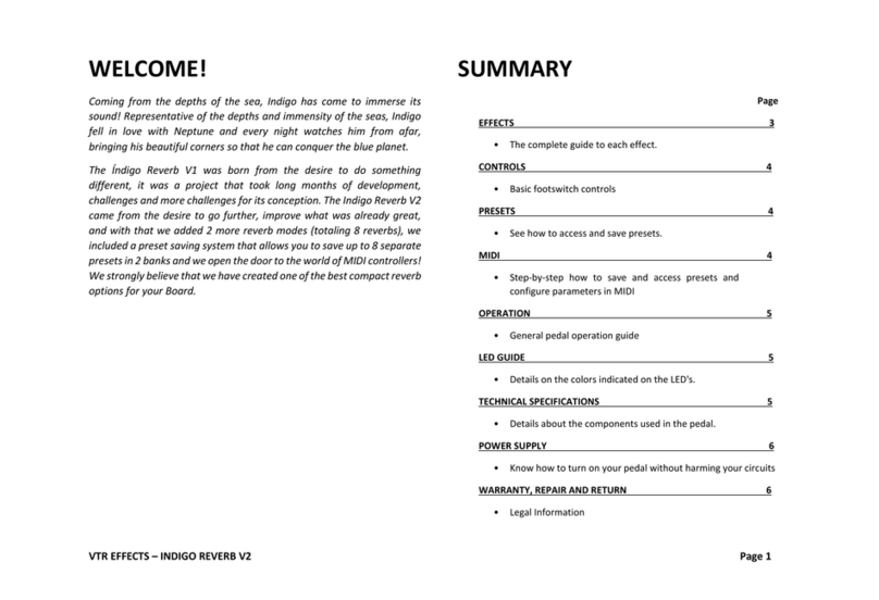 vtr INDIGO Manuel utilisateur