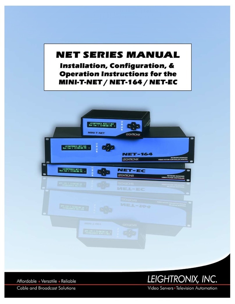 Leightronix NET Series Manuel utilisateur