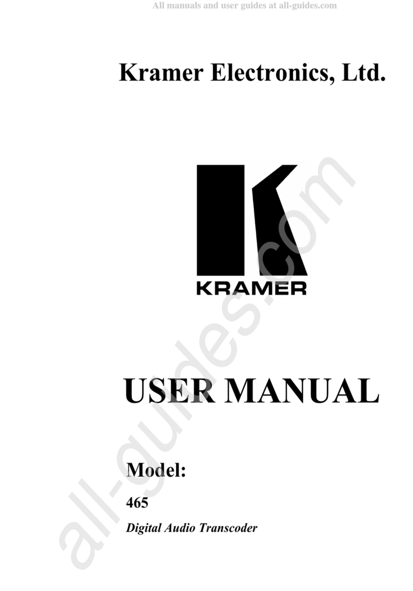 Kramer 465 Manuel utilisateur