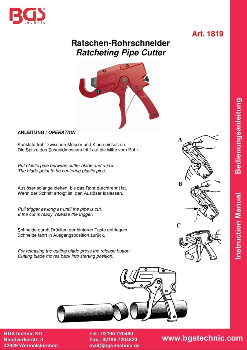 BGS technic 1819 Manuel utilisateur