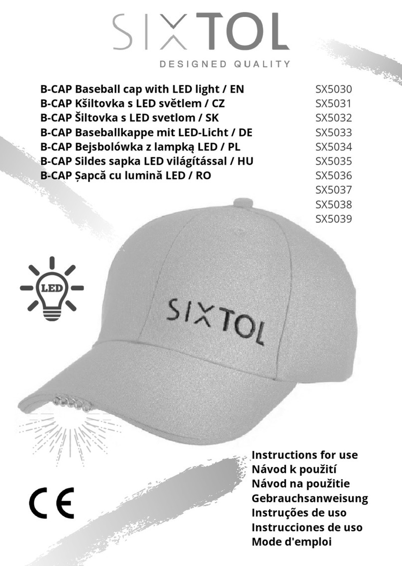 SIXTOL B-CAP Manuel utilisateur
