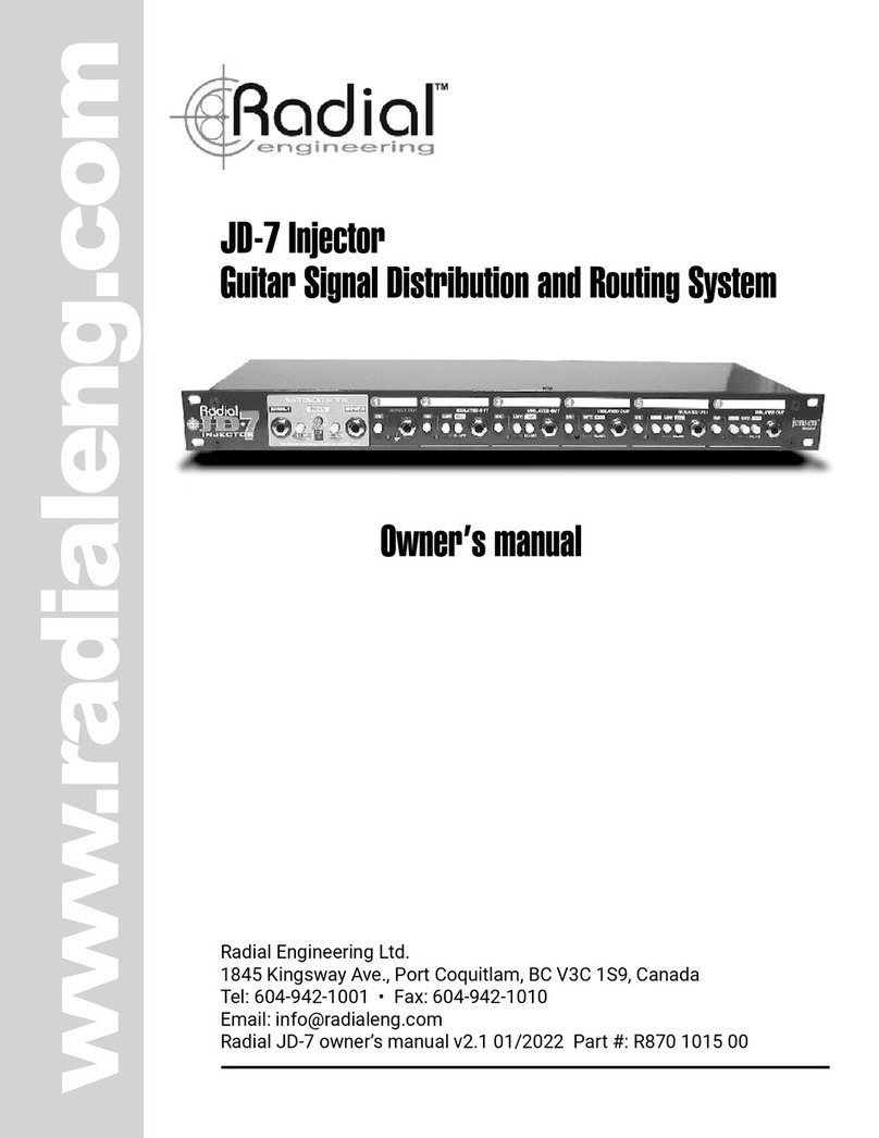 Radial Engineering JD7 Injector Manuel utilisateur