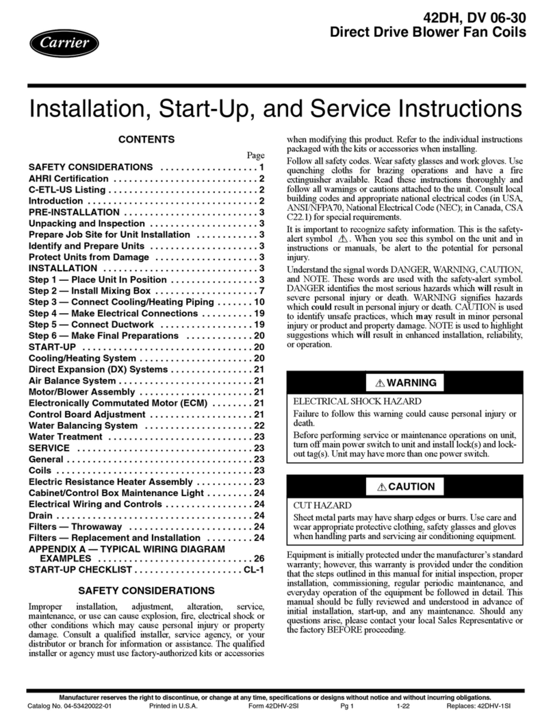 Carrier 42DH Manuel utilisateur
