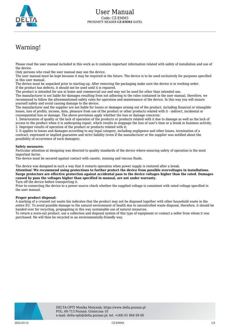 Delta CZ-EMM3 Manuel utilisateur