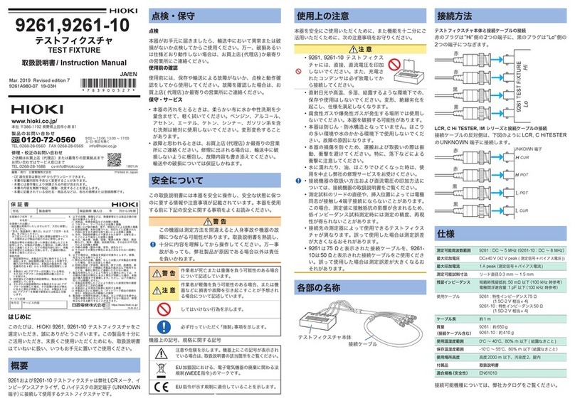 Hioki 9261 Manuel utilisateur