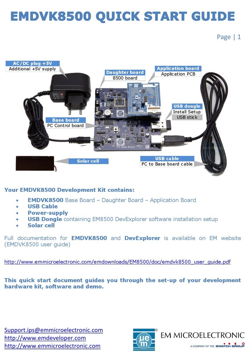 Swatch EM Microelectronic EMDVK8500 Manuel utilisateur