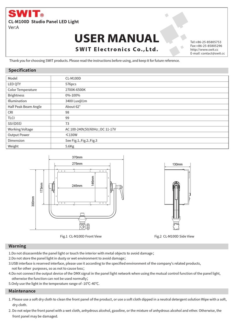 SWIT Electronics CL-M100D Manuel utilisateur SWIT Electronics CL-M100D Manuel utilisateur
