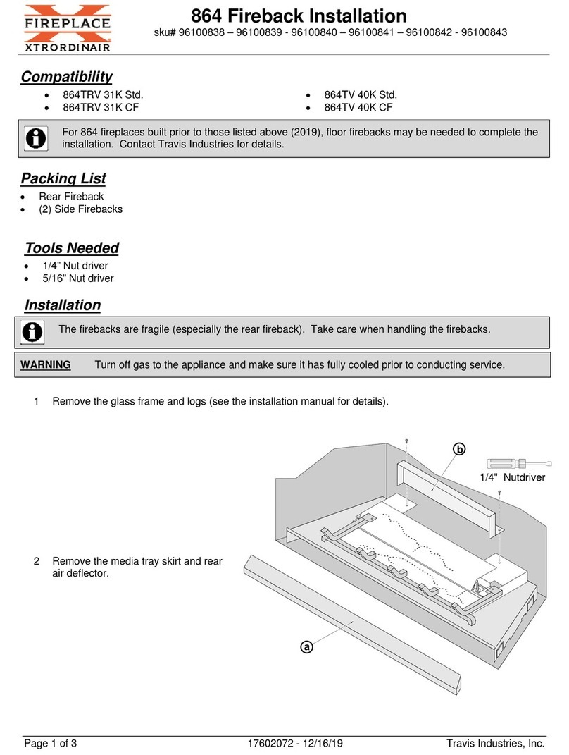 FireplaceXtrordinair 864 Manuel utilisateur FireplaceXtrordinair 864 Manuel utilisateur